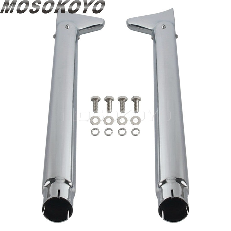 Fishtail Exhaust Pipes 42" Mufflers For Harley Softail Standard Deuce Springer Rocker Night Train Deluxe Heritage Classic 07-17