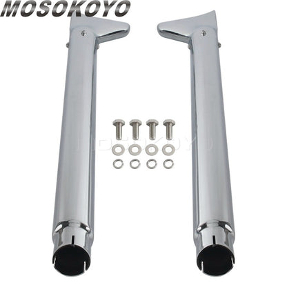 Fishtail Exhaust Pipes 42" Mufflers For Harley Softail Standard Deuce Springer Rocker Night Train Deluxe Heritage Classic 07-17
