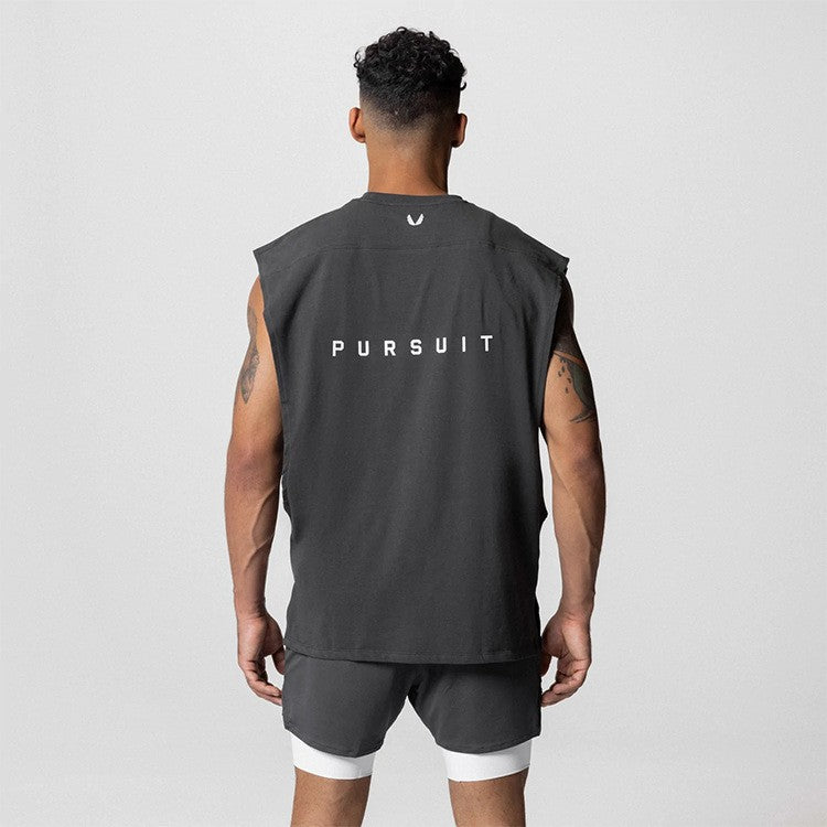Men's Summer Cotton Casual Tank Top Gym Fitness Clothing Sleeveless Shirt Bodybuilding Running Singlet Undershirt Workout Vest