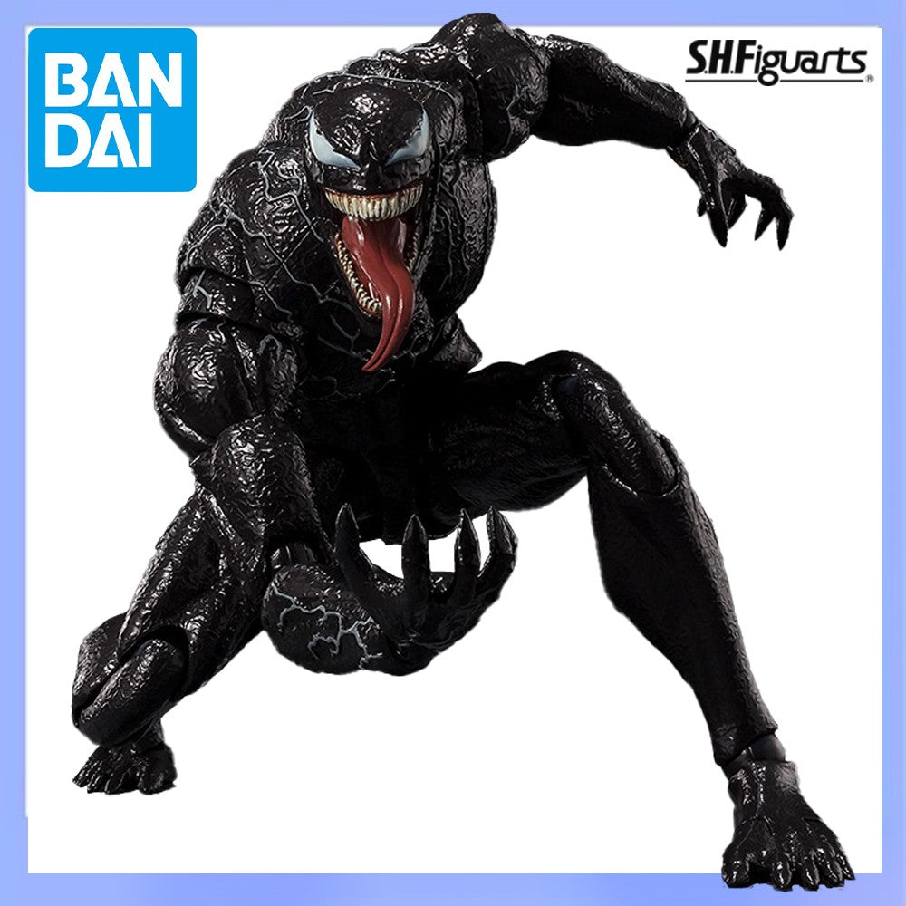 Original em Estoque Bandai Spirits S.H.Figuarts Venom:A Última Dança - Série de Coleção Venom Modelo de Personagem de Desenho Animado Kit de Garagem