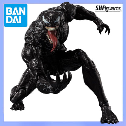 Original em Estoque Bandai Spirits S.H.Figuarts Venom:A Última Dança - Série de Coleção Venom Modelo de Personagem de Desenho Animado Kit de Garagem
