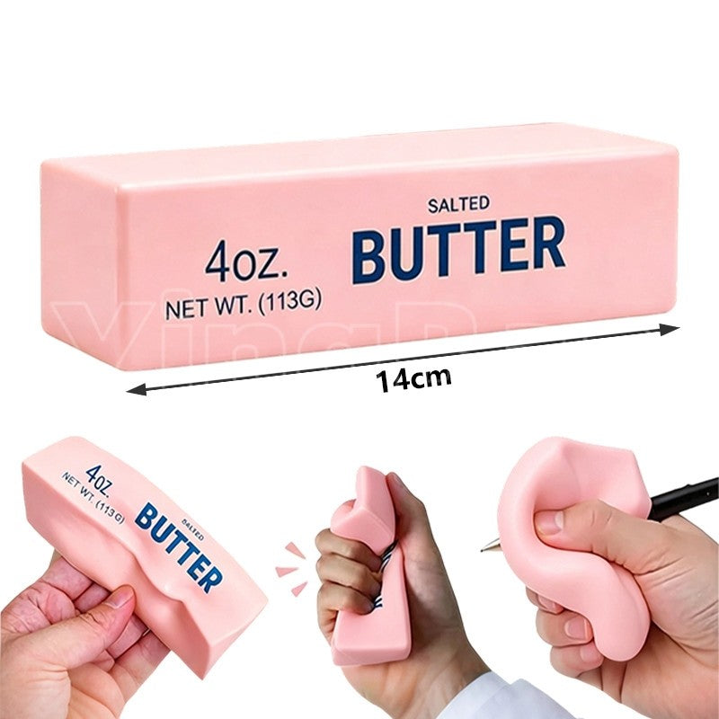 Realistic Butter Squishy Slow Rising Stress Relief Toy  for Anxiety & Sensory Relief, Cute Desk Gifts for Kids, Office, School