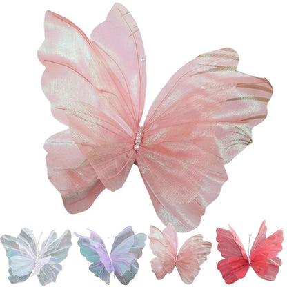 50cm Big Simulation Butterfly 3D Outdoor Shopping Mall Wedding Festival Decoration Hollow Large Hanging Gauze Fake Butterfly