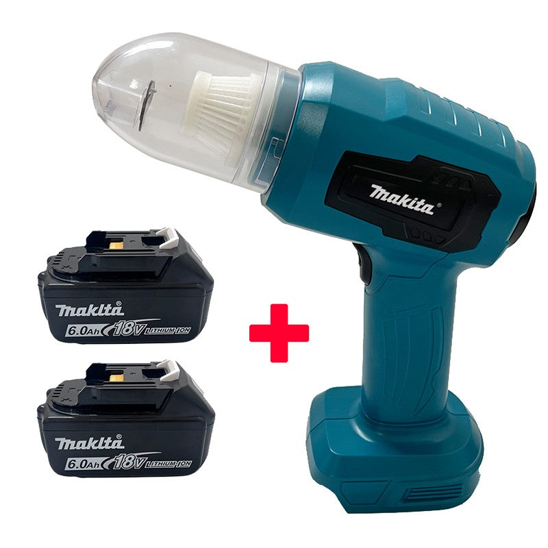 Aspirador de pó elétrico Makita com forte sucção, mini, sem fio, portátil, soprador para limpeza doméstica com 7 bicos para bateria 20V 18V