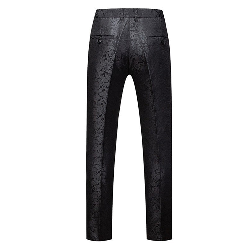 Calça Social Masculina Azul, Calça de Tecido Jacquard, Calça de Terno para Festa de Casamento, Tamanhos Asiáticos M-5GG 6GG, Pantalones Hombre