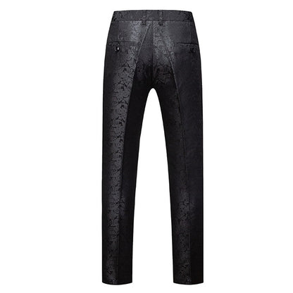 Calça Social Masculina Azul, Calça de Tecido Jacquard, Calça de Terno para Festa de Casamento, Tamanhos Asiáticos M-5GG 6GG, Pantalones Hombre