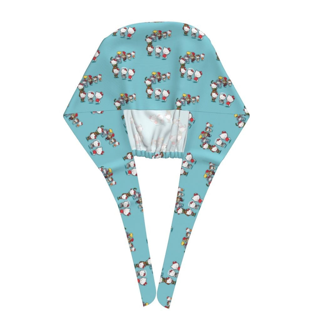 Touca Cirúrgica Personalizada Hello Kitty Equipe Médica Feminino Masculino Desenho Animado Personagem Para Chapéu de Chef Touca de Esfoliação