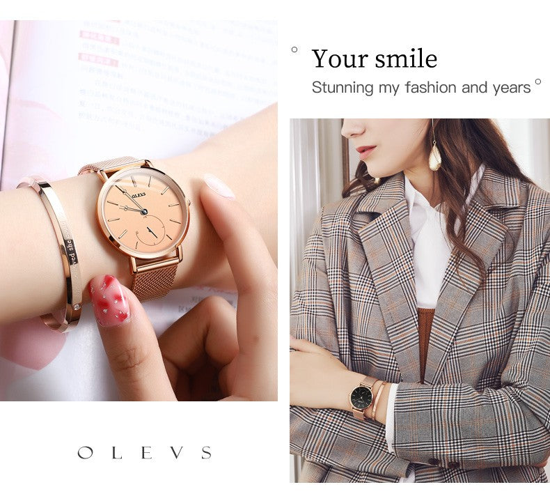 OLEVS Milanese Steel Band Quartz Women's Watch 5190