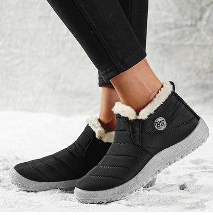 Women Boots Waterproof Winter Boots Fur Shoes Women Slip On Ankle Boots Snow Botas Mujer 2025 Winter Shoes Couple Short Boot