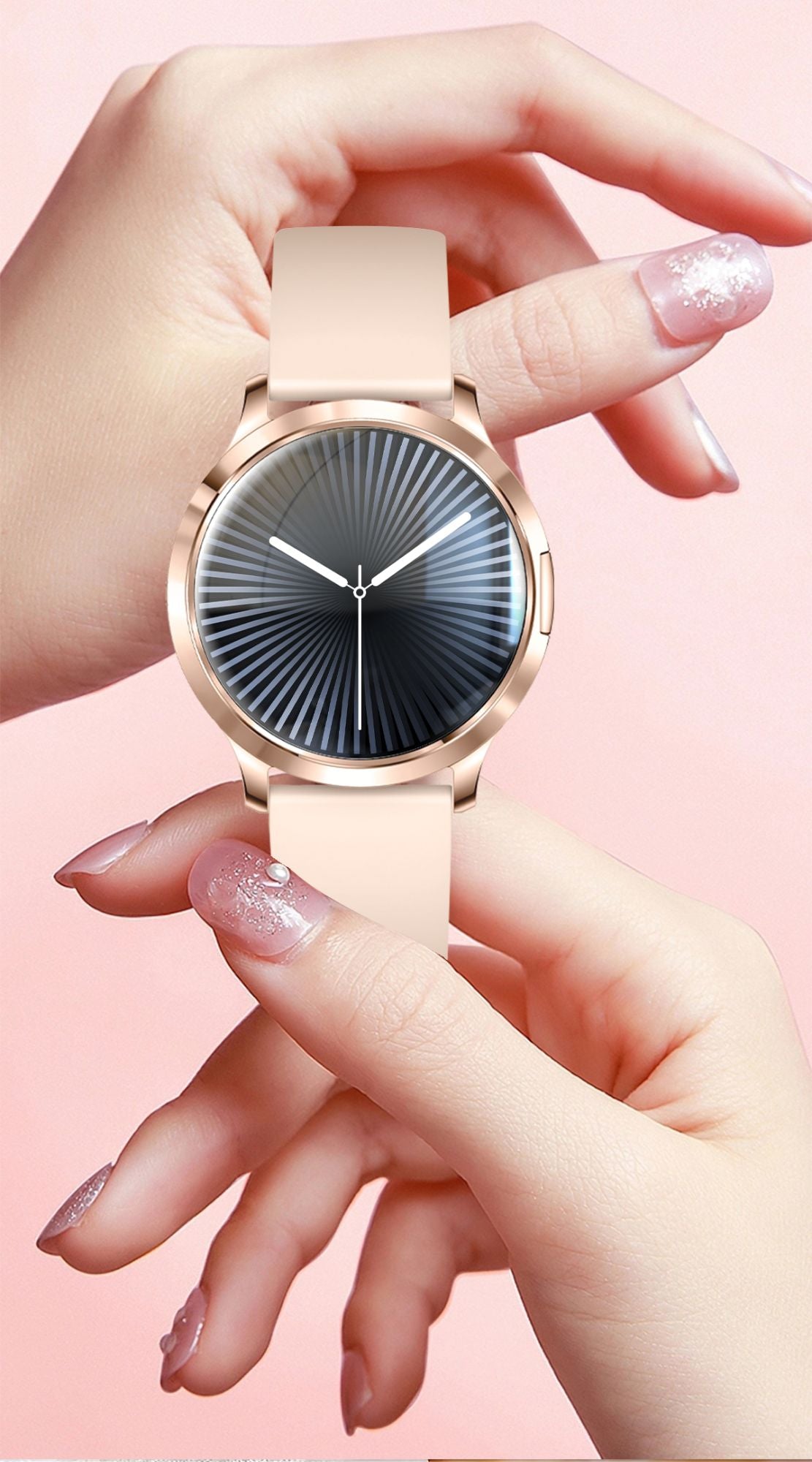 New Women Smart Watch 1.32"AMOLED Full Touch Screen Bluetooth Call Blood Pressure IP68 Waterproof NFC 7.3mm Ultra-thin bracelet