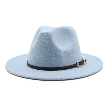 British Style Felt Jazz Fedora Hat 59-61CM Size Panama Trilby Hats For Women Men Gentleman Wedding Party Hat