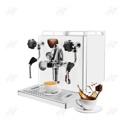 Máquina de Café Espresso com Bomba Rotativa E61 110V-240V Extração 9 Bar Caldeira de Vapor 3L + Extração 1L 3200W