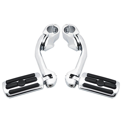 Kit de Suportes de Pedaleiras para Protetor de Motor de Motocicletas 1-1/4" Descanso de Pé para Harley Honda Davidson Road King Sportster Fat Boy Electra Glide