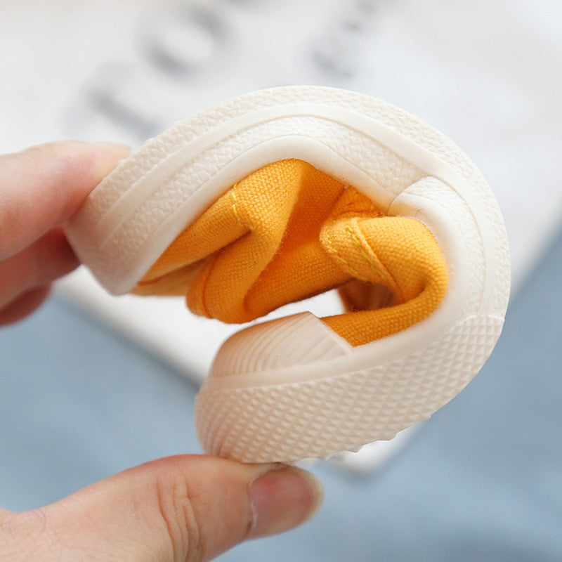 New Children's Low Cut Canvas Shoes Breathable Boys' Cloth Shoes Fashion Girls' Casual Shoes Colored Biscuit Shoes