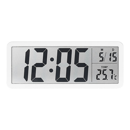 Digital Wall Clock Electronic Wall Mounted LCD Disply Clocks Multifunctional Temperature and Time Week Display Battery Powered