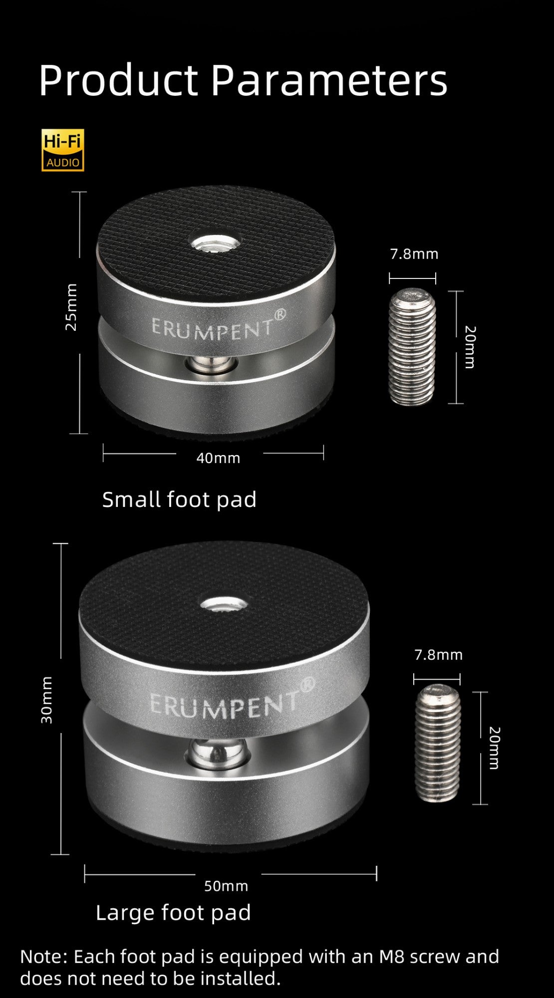 4PCS High Quality Audiophile Shock Damping Pad Steel Ball Stand Feet Speaker Stabilizer CD Amplifier Spikes Stand Feet Pad