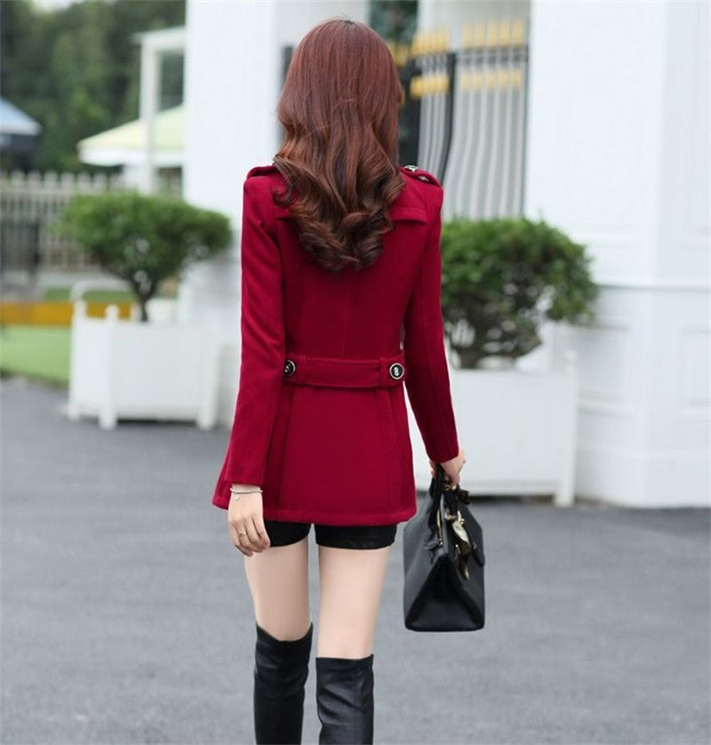 Women's Suit Woolen Coat 2024 Autumn Winter Age Reduction Elegant Ladies Wool Coat Appear Thin Fashion Short Lady Outerwear