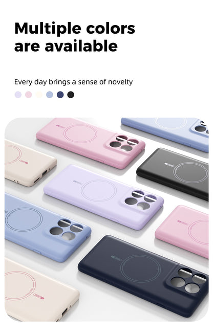 For Motorola Moto Edge 60S 60 Pro Phone Case Hand Feel Liquid Silicone Magsafe Magnetic Soft Mobile Phone Cover