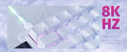 Teclado Mecânico para Jogos ATTACK SHARK X68 HE Rapid Trigger 60% com Fio, Atuação Ajustável, Switch Magnético Hall Effect, 8KRO