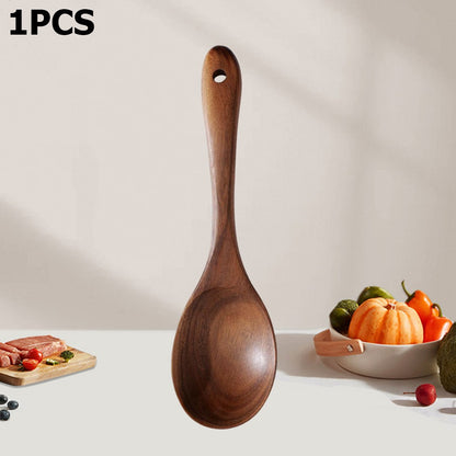 2pcs Salad Spoons 10-inch Durable Acacia Wood Cutlery Set Salad Mixer Fork And Spoon Salad Servers Spcoons Cooking Utensils