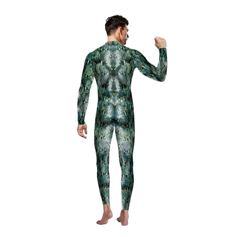 Halloween Animal Jumpsuit Snake Cosplay Costume Tiger Bodysuit Spandex Jumpsuit Party Carnival Stage Performance Dress Up