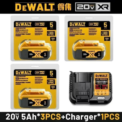 DHL Envia Bateria Recarregável para Ferramentas Elétricas DEWALT 20V 6.0Ah Substituição de íon de lítio max DCB184 DCB200 DCB182 DCB180 DCB181