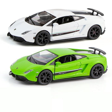 1/36 Lamborghini Super Sport Miniatura de Carro de Brinquedo para Crianças RMZ CiTY Diecast Metal Carrinho de Fricção para Coleção Presente Meninos