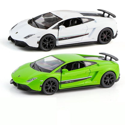 1/36 Lamborghini Super Sport Miniatura de Carro de Brinquedo para Crianças RMZ CiTY Diecast Metal Carrinho de Fricção para Coleção Presente Meninos