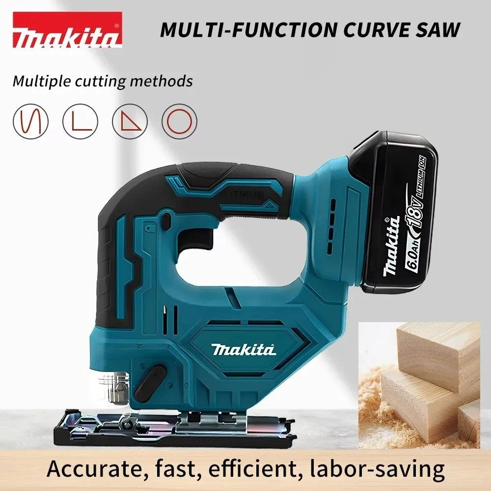 Makita DJV182Z 340W Serra Tico-Tico sem Escovas 18V Sem Bateria com Lâmina de Serra Portátil sem Fio para Marceneiro