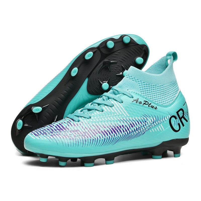 New Men Soccer Shoes Long Spikes Outdoor Sport Training Football Boots Cleats Adult Non Slip Boys Breathable Match Comfortable