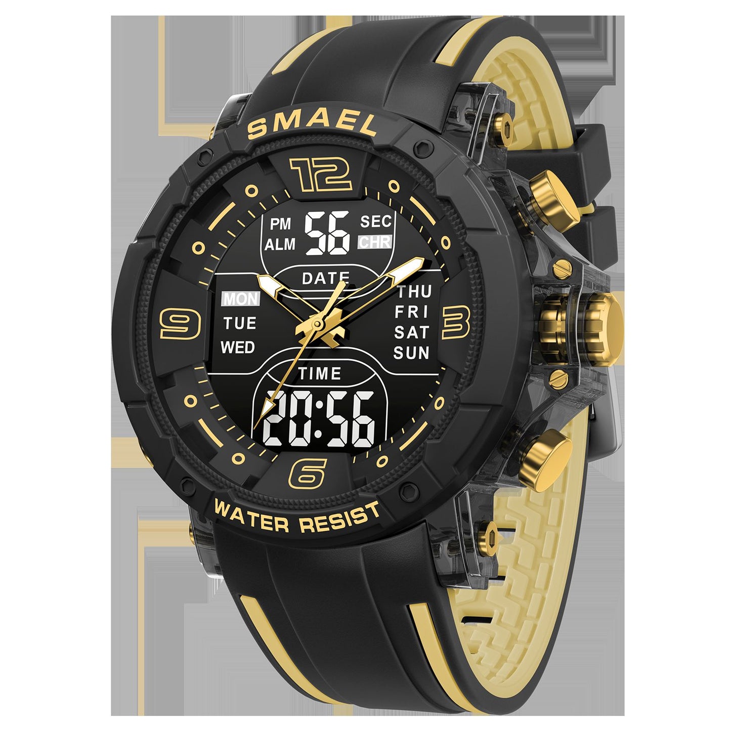 SMAEL Brand 8140 Waterproof Dropshipping Watch Alarm Clock night light Young Fashion business Quartz Sport Wristwatches