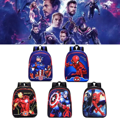 Disney MARVEL Spider-Man Iron Man Primary School Backpack Double Layer Cartoon Student Travel Rucksack Schoolbag Kids Boys Gifts