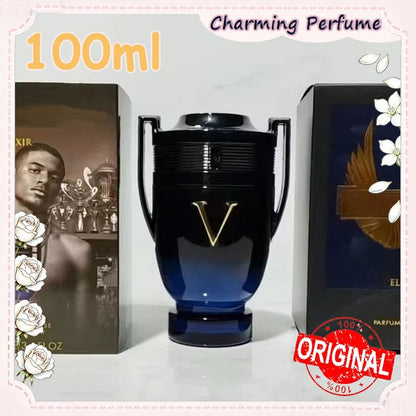 100ML Victory Men's Perfume EDP, Woody Aquatic Notes, Fresh Ocean Fragrance Spray Gift For Men 3.4 Oz Parfum Intense Cologne
