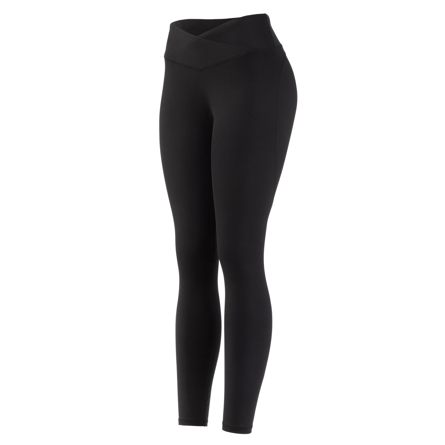 Women V Cross Waist Butt Lifting Leggings with Pockets High Waist Yoga Pants Workout Running Gym Fitness Sports Leggings Female