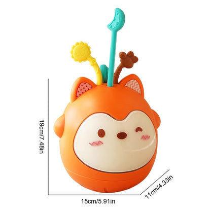 Silicone Pull String Baby Toy Silicone Baby Musical Light Up Toys Fine Motor Educational Learning Activity Gift For 0-3 Month