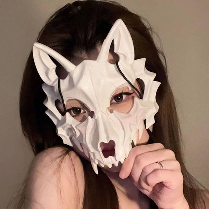 Creative Halloween Face Mask Tiger Werewolf Mask Party Dress Up Props Halloween Gifts for Friends