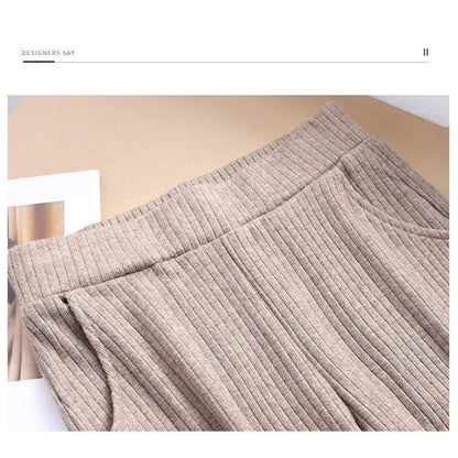 Women's Wool Blend Flare Pants Autumn Bootcut Pants Elastic Waist Petite Regular Long Tall Girl Dress Pants Thick Offical Casual