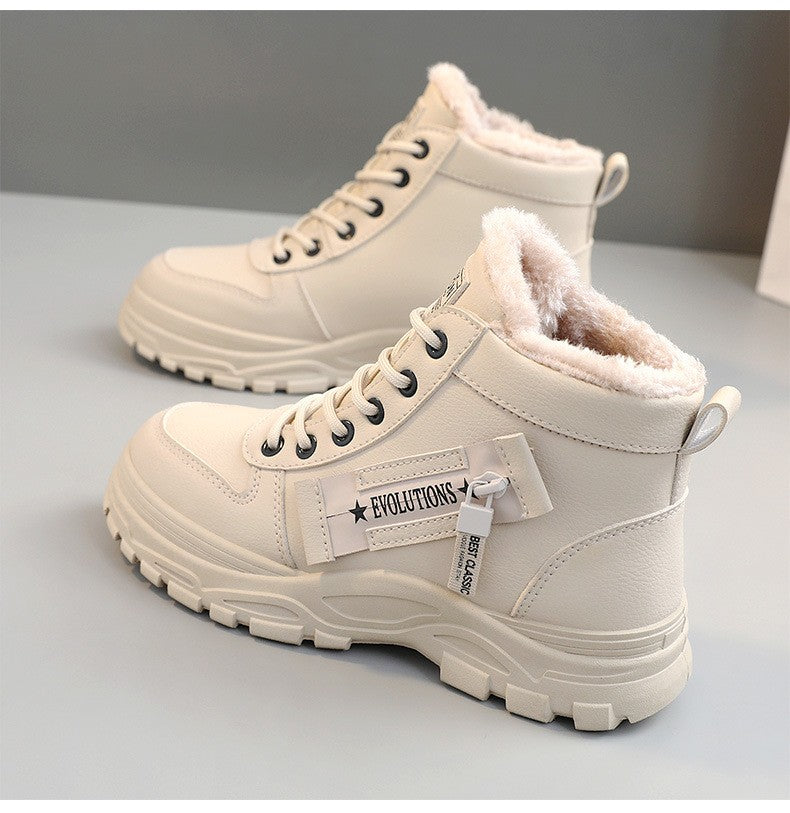 Snow Boots for Women New Casual High-top Warm Sneakers Womens New Platform Ankle Boots Plus Size 45 Zapatillas De Mujer2025
