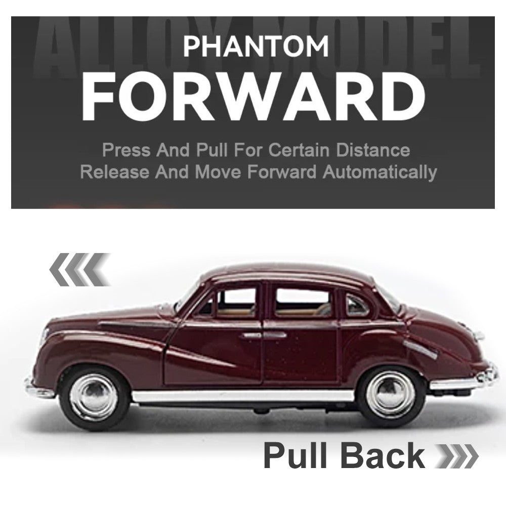 1:32 Alloy Diecast Mustang GT Classic Vintage Car Model Pull Back Car Miniature Vehicle Replica For Collection Gift for Kid