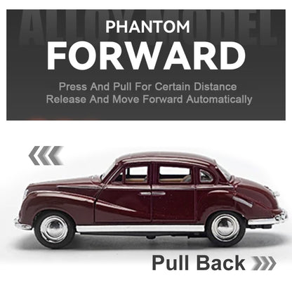 1:32 Alloy Diecast Mustang GT Classic Vintage Car Model Pull Back Car Miniature Vehicle Replica For Collection Gift for Kid
