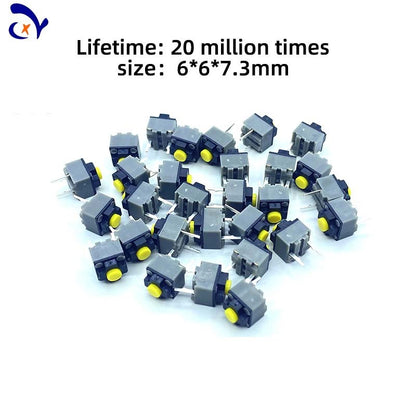 5PCS/10PCS KAILH 6 * 6 * 7.3mm Square Silent Mouse Micro Switch Thundersnake Logitech M330M220M590 Button Accessory