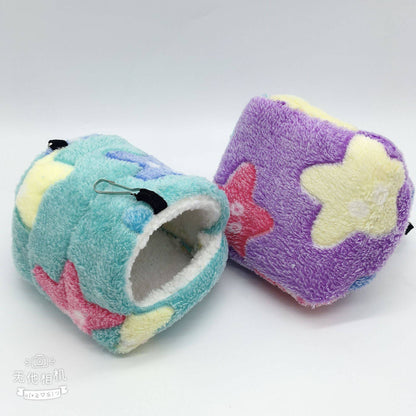 Ninho de Hamster Bolsa de Mel Esquilo Ramo de Flor Brilhante Porquinho-da-índia Porco-da-holanda Gato Longo Suprimentos de Aquecimento de Inverno para Animais de Estimação Gaiolas de Algodão