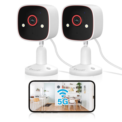 Câmeras de segurança externas/internas Jennov 5Ghz/2.4Ghz, câmera monitor sem fio WiFi 2K HD para animais de estimação, cães, gatos, bebês, para segurança residencial IP66