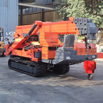 CE EPA Engine 3 Ton Spider Crane Full Hydraulic Telescopic Boom Mini Crawler Mobile 360° Rotating Spider Crane