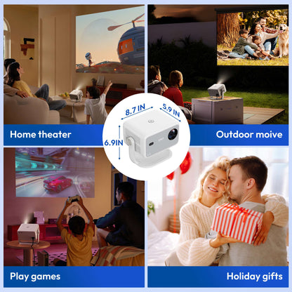 Projetor XGODY Gimbal N6 Full HD 1080P 2.4G 5G WiFi LCD LED Vídeo Filme Beam Projetor Android Home Theater Cinema Beamer