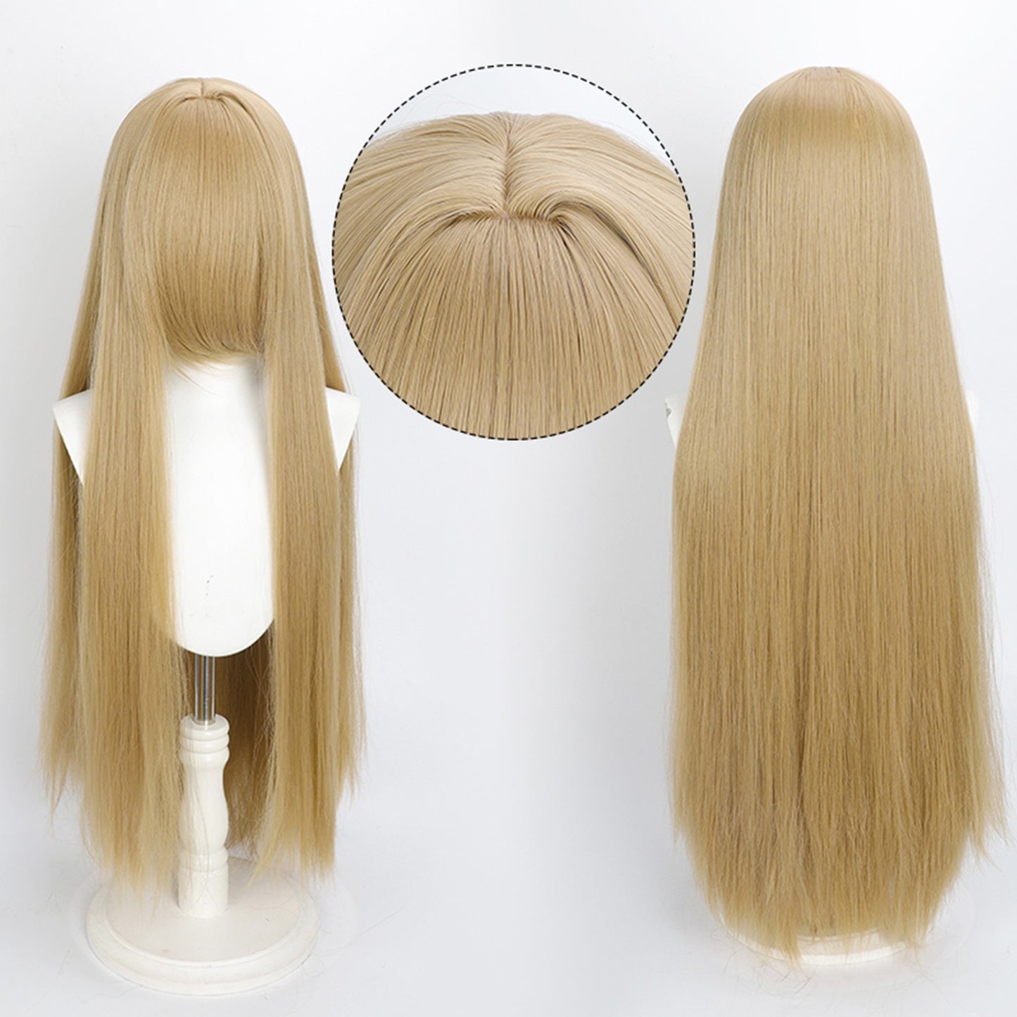 Peruca Colorida de 100cm Longa Lisa Cosplay Anime Fantasia Festa Perucas Sintéticas Resistentes ao Calor