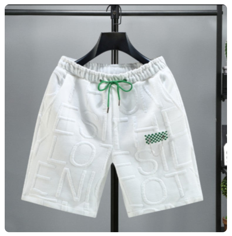 Letters Size 5XL 6XL 7XL Fashion New Knitted Shorts Men Comfortable Elastic Waist Clothing Male Breathable Short Trousers