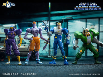 Capcom Captain Commando Criativo Anime 3.75 polegadas Bonecos de Ação Modelo Colecionável Brinquedos Decoração de Quarto Presente Surpresa Infantil