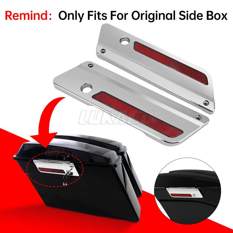Trava de Alforje Rígido Cromada ABS para Motocicleta Harley Touring Electra Street Glide Road King FLH FLT FLHR FLTR 1993-2013