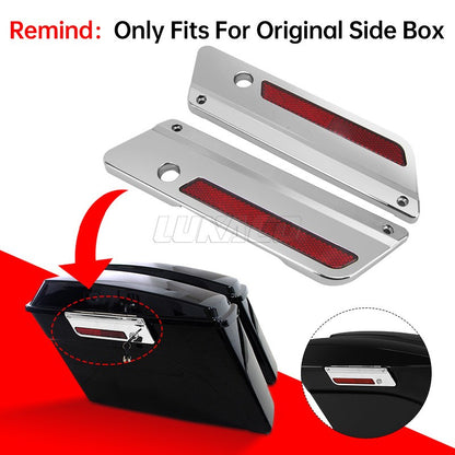 Trava de Alforje Rígido Cromada ABS para Motocicleta Harley Touring Electra Street Glide Road King FLH FLT FLHR FLTR 1993-2013